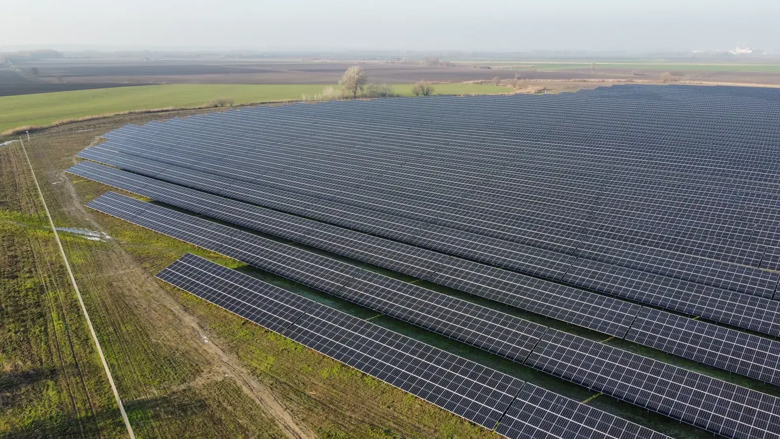 Ground-mounted plant: natural or farm land to secure.