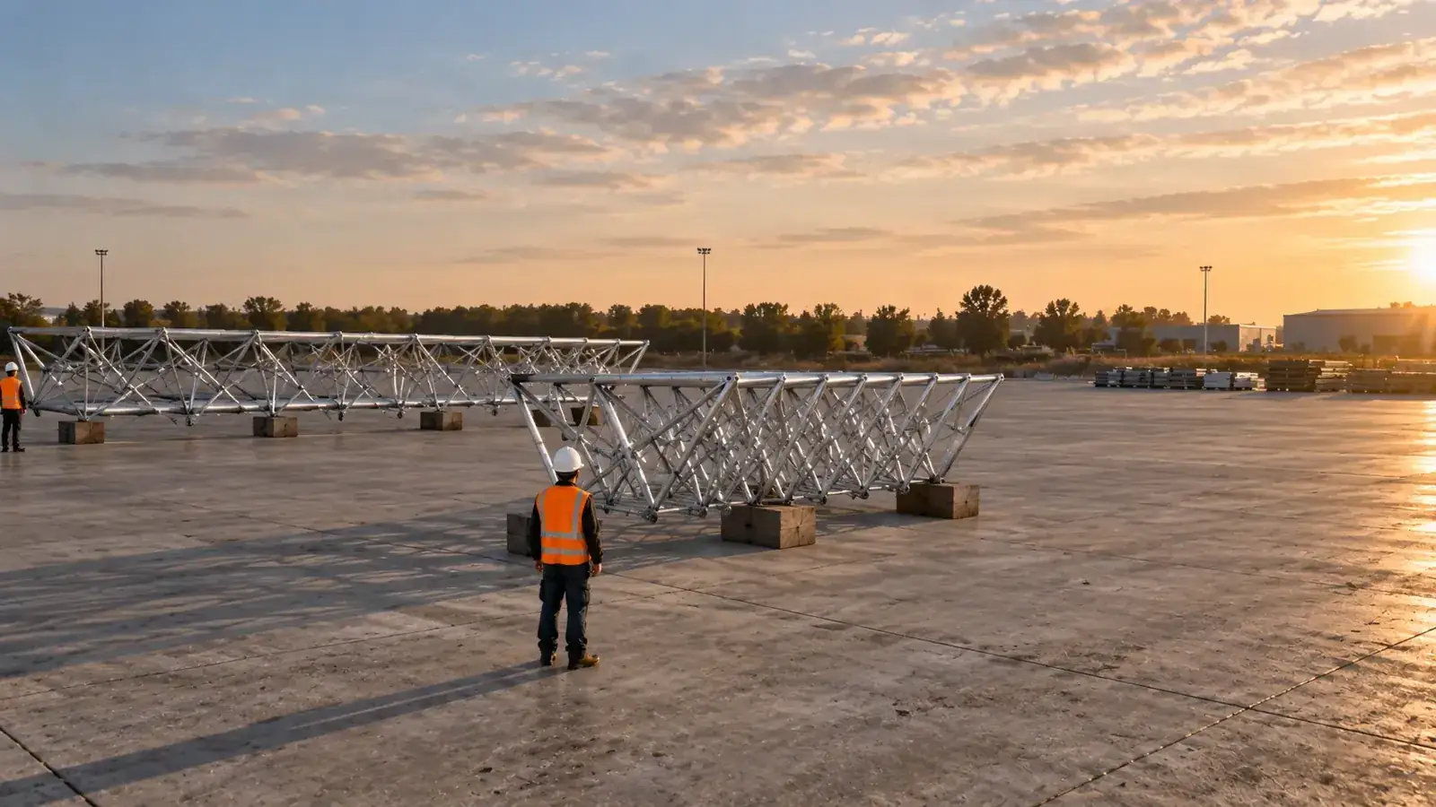 Pre-assembled SUUN modules before lifting