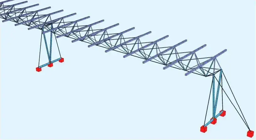 Structural model of the 30 m span designed for Bischwiller